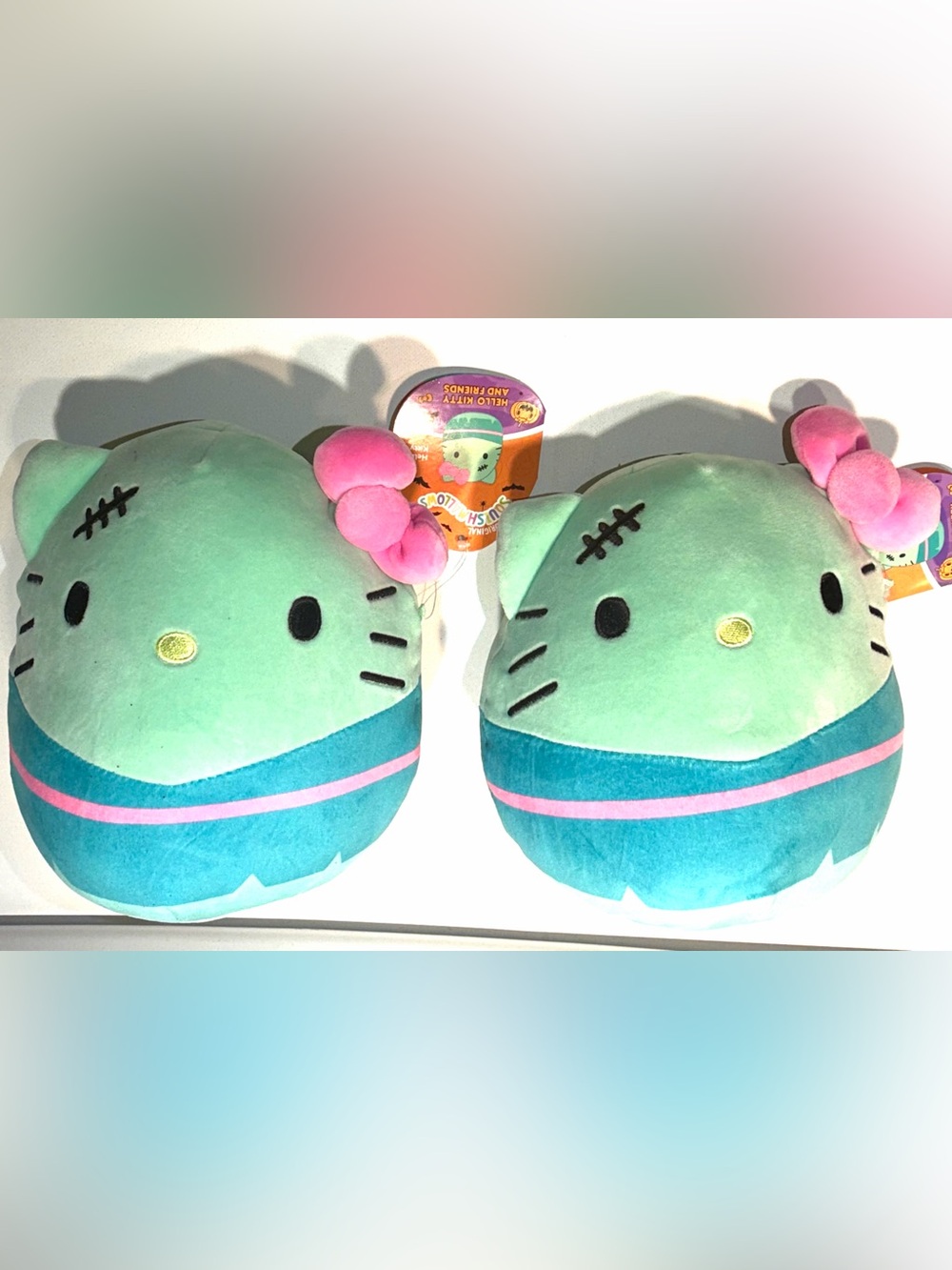 NWT Squishmallows Bundle of 2 Halloween Hello Kitty & Friends Franken Plush 8”